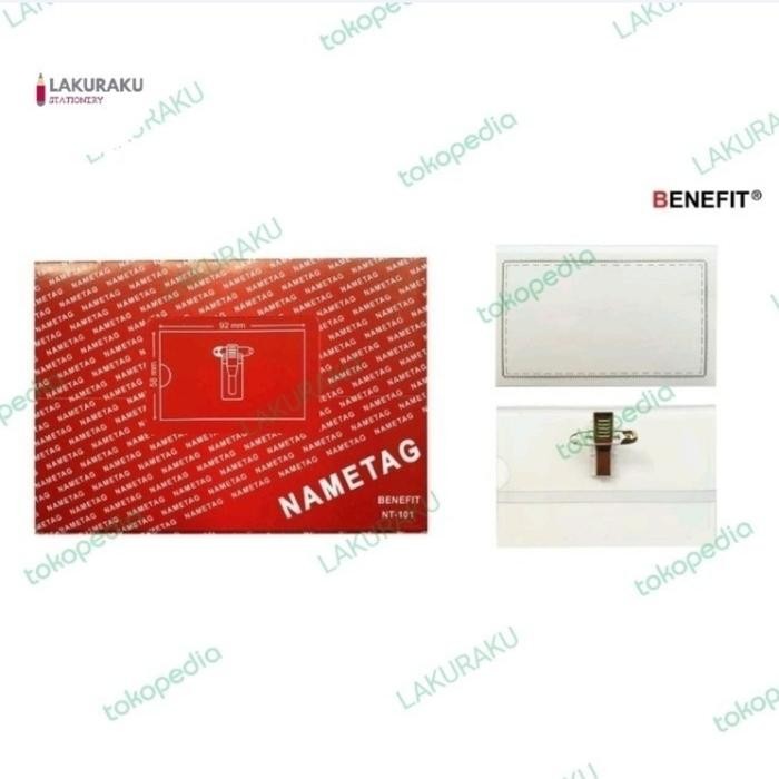 

NAME TAG TEBAL MULTI 101 NAMEBADGES PAK ISI 50 PCS JEPIT BUAYA PENITI