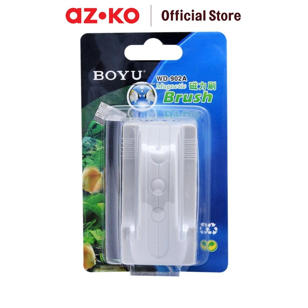 AZKO Boyu Sikat Magnet Pembersih Akuarium Wd-902a Aquarium Magnetic Brush Sikat Pembersih Kaca Akuar