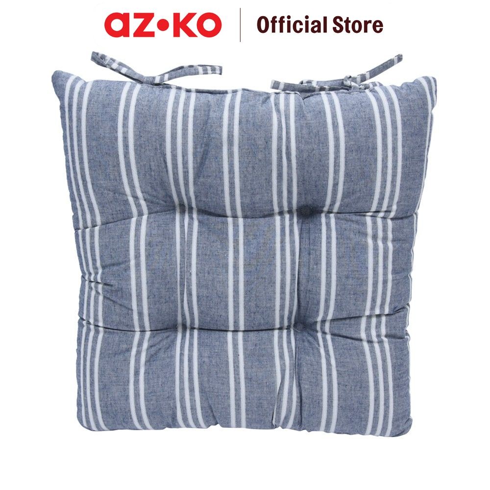AZKO Arthome 40x40 cm Bantal Alas Duduk 1624-3 - Biru Navy Bantalan Kursi Bantal Dudukan Sit Pillow 