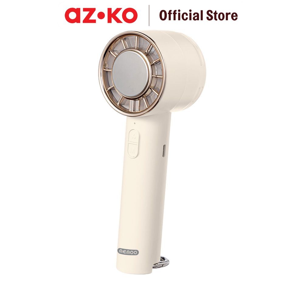 AZKO MEMOO KIPAS ANGIN COOLING PORTABEL RECHARGEABLE - PUTIH PORTABLE FAN KIPAS MINI TRAVEL