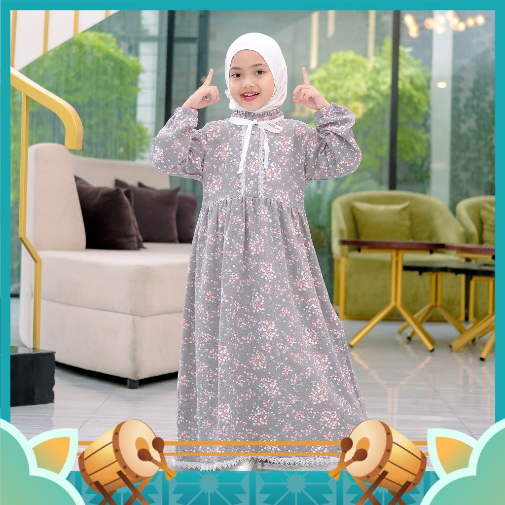 Gamis Anak Murah / Elhadya Kamila Dress | Baju Gamis Anak Perempuan Couple Ibu dan Anak|