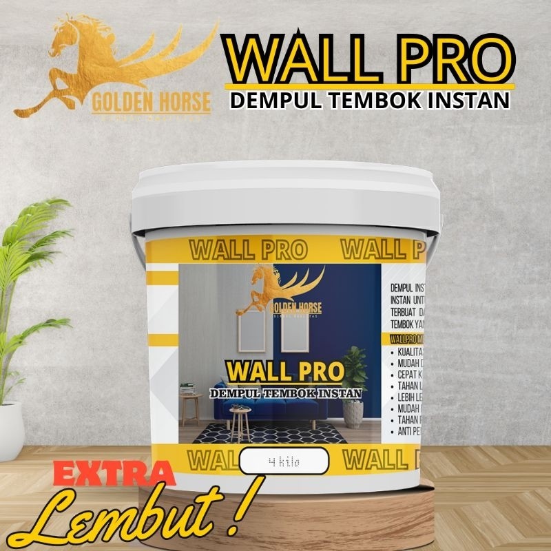 Dempul Tembok Instan 4kilo - Wall Pro - Golden Horse
