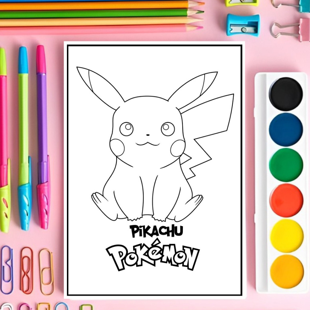 

Kertas mewarnai anak Tema Pokemon 2 A5 & A4 Hvs 100gsmclaraa aurel