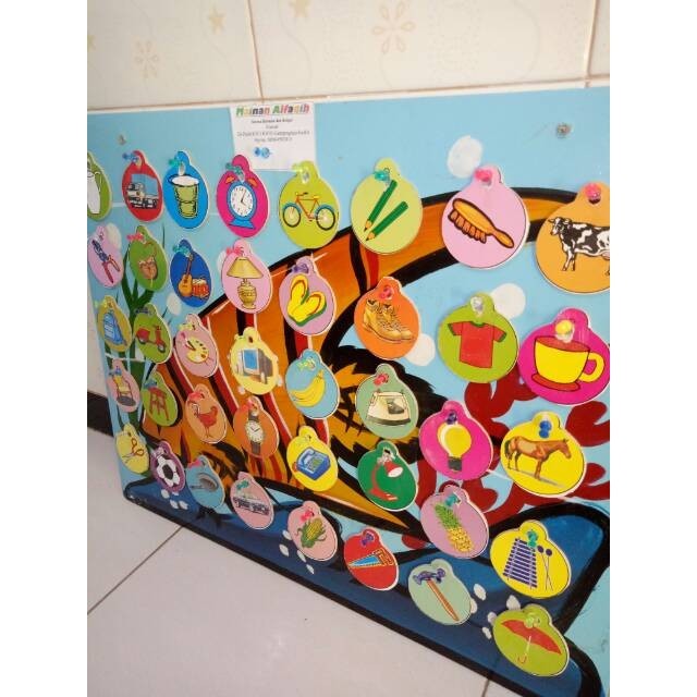 

READYSTOCK Media kreatifitas anak / APE TK PAUD- Papan Absen isi 30 Gambar