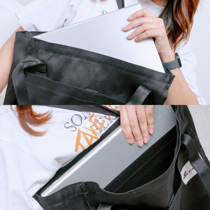 ✨LARIS✨ -Prassa.ku | Riku Bag Zipper | Oversized Totebag Pria Wanita Aesthetic - Riku Bone