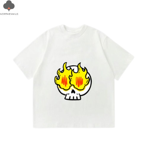 KAOS  COSTUM eyes skull fire S-M-L-XL