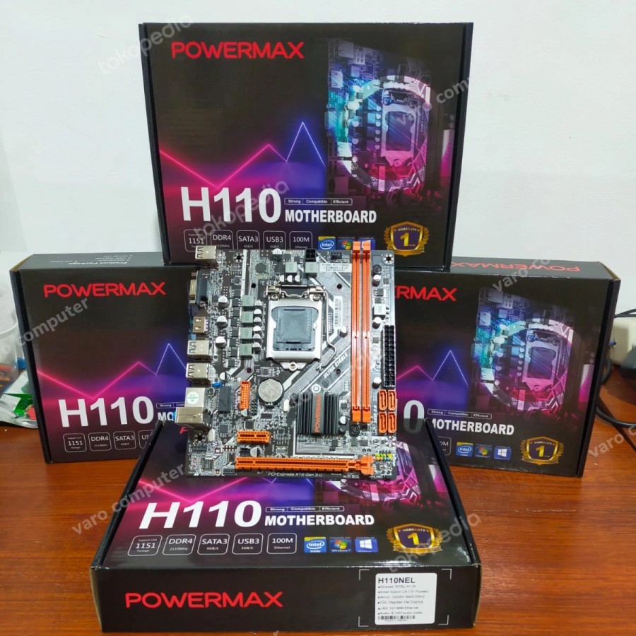 Motherboard / Mainboard MB H110 powermax LGA 1151 gen 6/7 LGA 1151