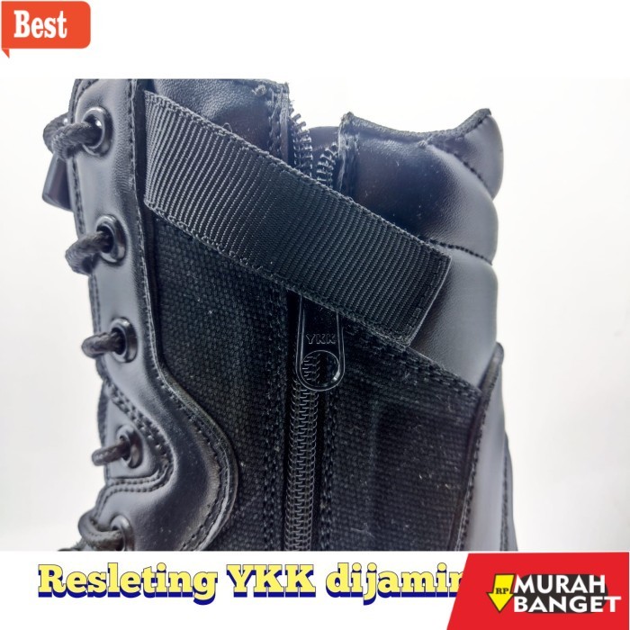 sepatu safety terbaik sepatu pdl safety hitam Tactical resleting  TNI POLRI I CIBADUYUT JAYA - 39