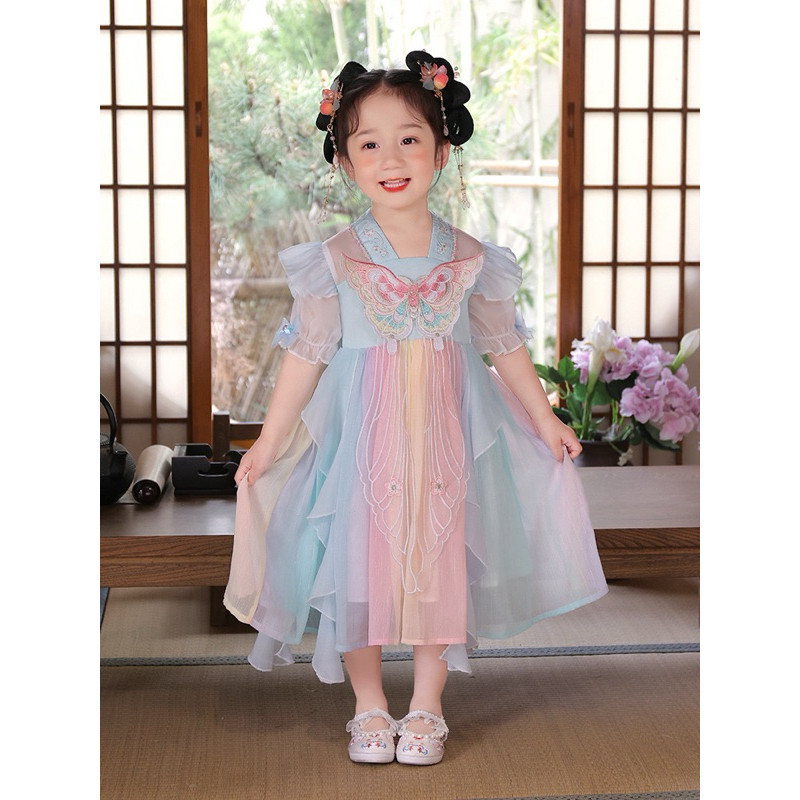 Premium Butterfly Cheongsam | Qipao Anak Perempuan | Cheongsam Anak Perempuan | Dress Imlek Anak Per