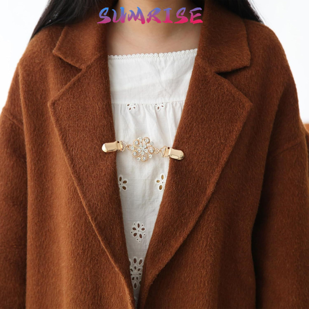 Klip Cardigan Aksesoris Kerah Kemeja Bros Penjepit Kardigan Bunga Pin Klip Selendang Paduan Klip Swe