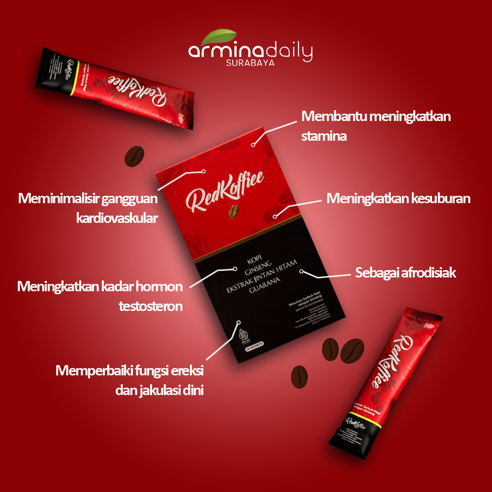 

Kopi Merah Atau Red Koffiee Armina Daily 1 Box Isi 10 Sachet Kopi khusus Pria