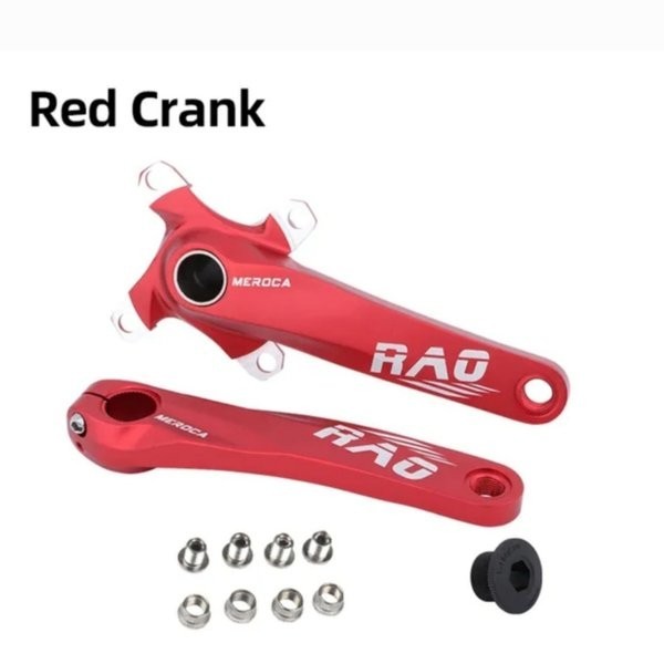 Meroca Rao Crankset HT2 BCD 104 Crank Set Hollowtech Sepeda Merah  Best Product