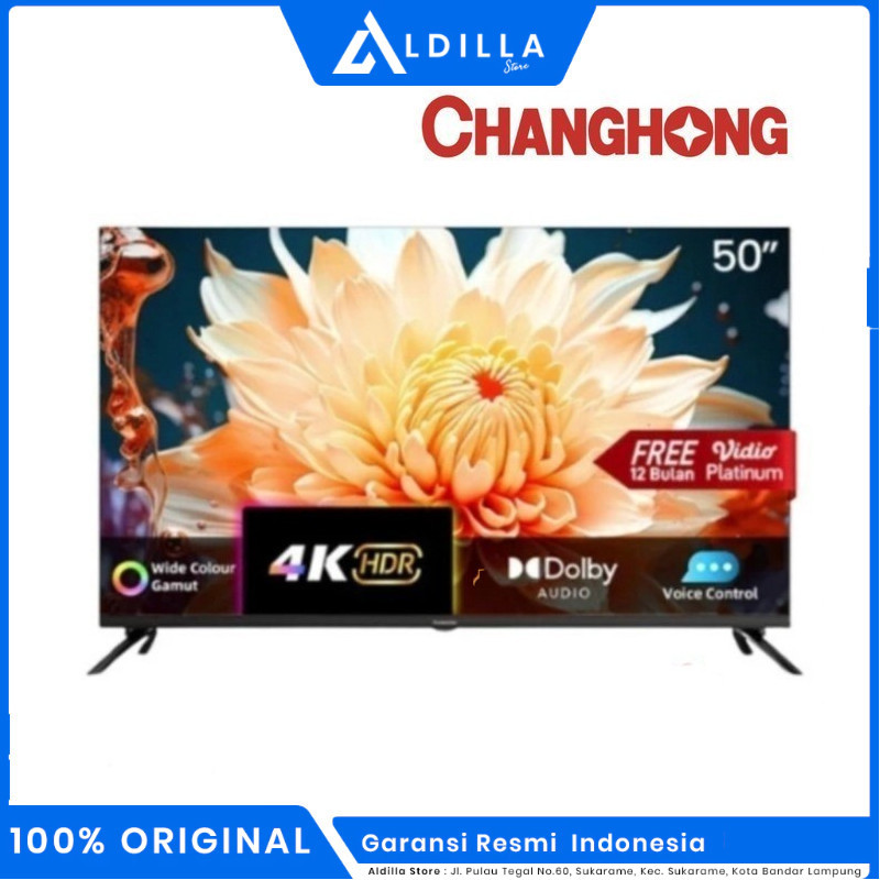 CHANGHONG U50QCN1 QLED TV 50 INCH 4K UHD GOOGLE TV SMART TV DIGITAL TV 50QCN1 QCN1 SERIES