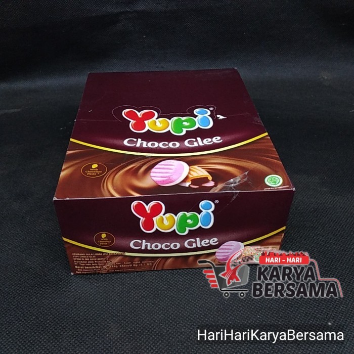 

MAKANAN RINGAN PERMEN YUPI JELLY CHOCO GLEE MINI BOX 24'S X 6GR