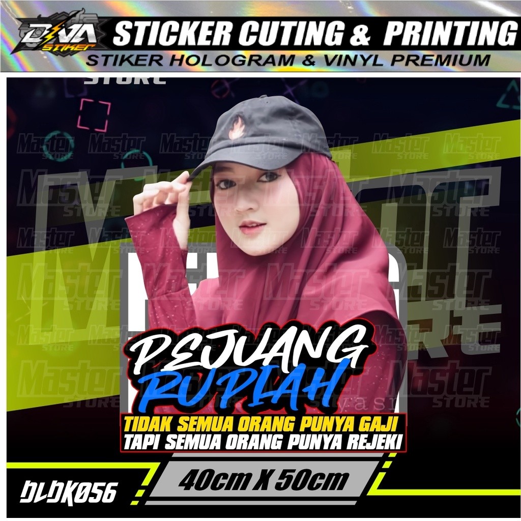 Stiker Cewek vector Cewek hijab Sticker decal mobil motor Sticker custom Sticker Print Sticker cewek