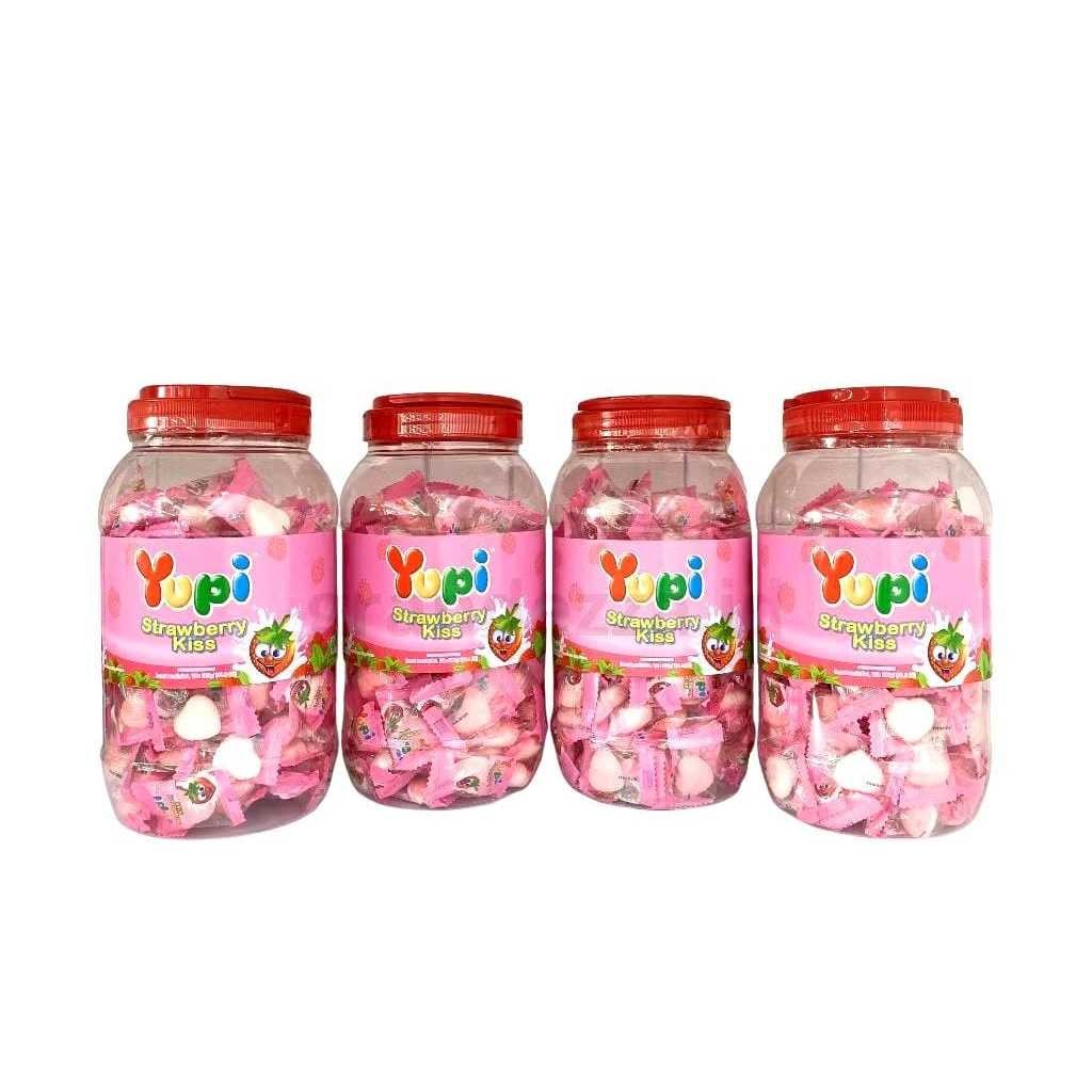 

PERMEN YUPI STRAWBERRY KISS JAR 1 TOPLES/YUPI TOPLES MURMERR