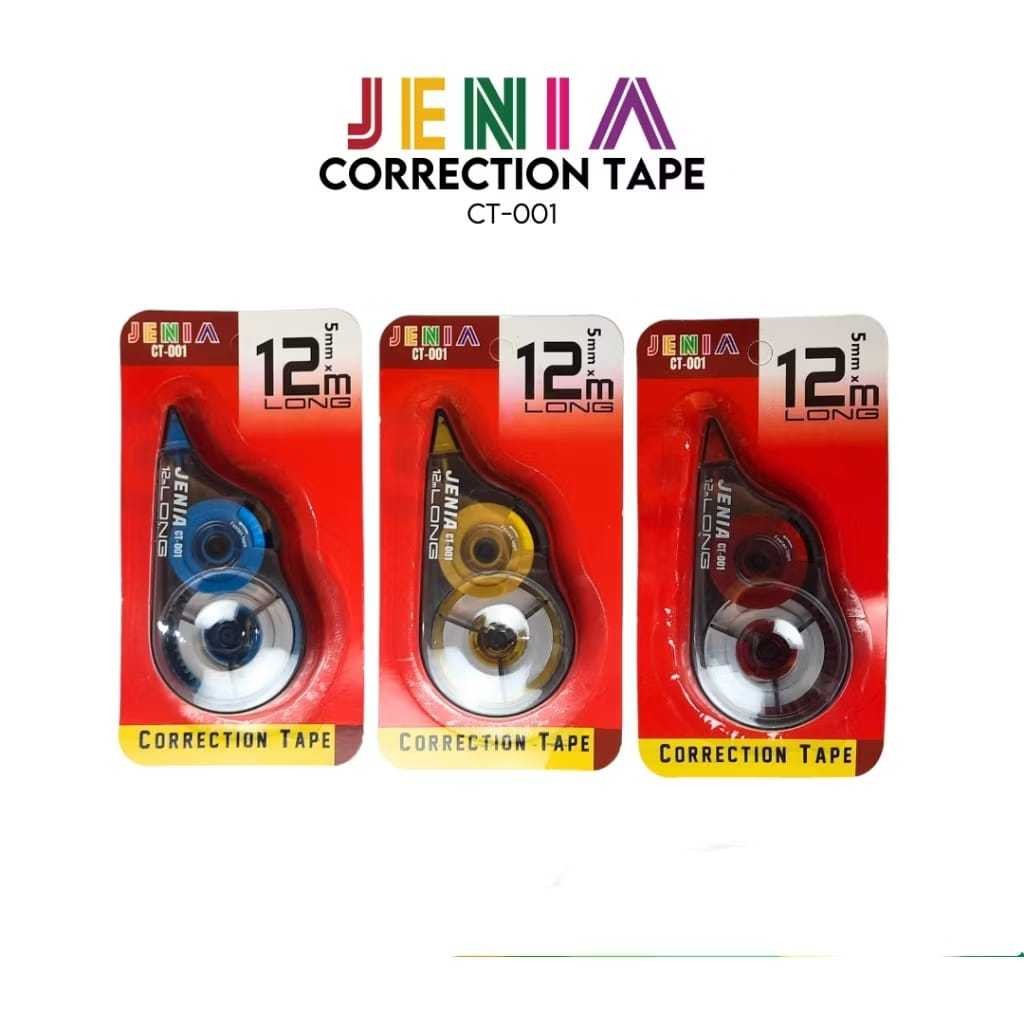 

LLC Tipex Kertas Correction Tape Pita Koreksi jenia (12 meter x 5 mm)