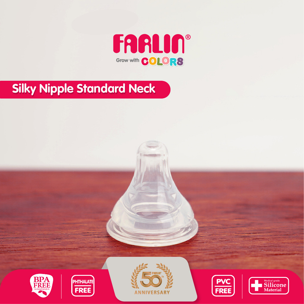 Farlin Silky Nipple Standard Neck - Dot Botol Susu Bayi