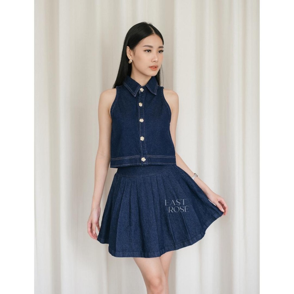 Maeve Denim Skirt | Rok Denim Wania | Rok Jeans | Bawahan Jeans | Mini Denim Skirt | Skirt Denim Jea