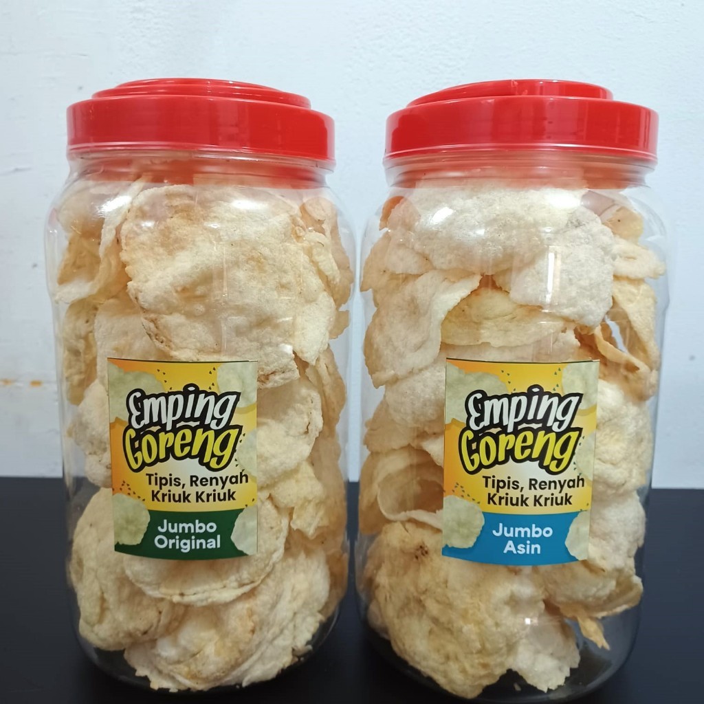 

Emping Belinjo Goreng Ukuran Jumbo/ Lebar Toples 3 Liter