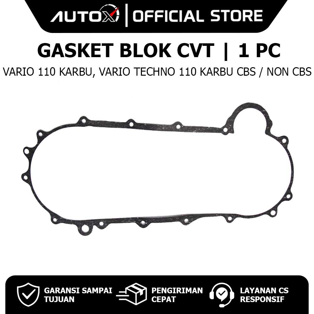 Gasket Block CVT Honda Vario Techno 110 Karbu CBS Lama Awal Old Carbu CW, DLL Hitam Paking Packing B