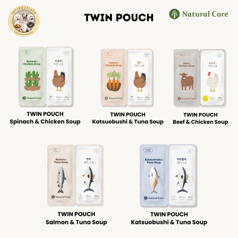 Natural Core - Soup Twin Pouch - Snack Anjing Korea