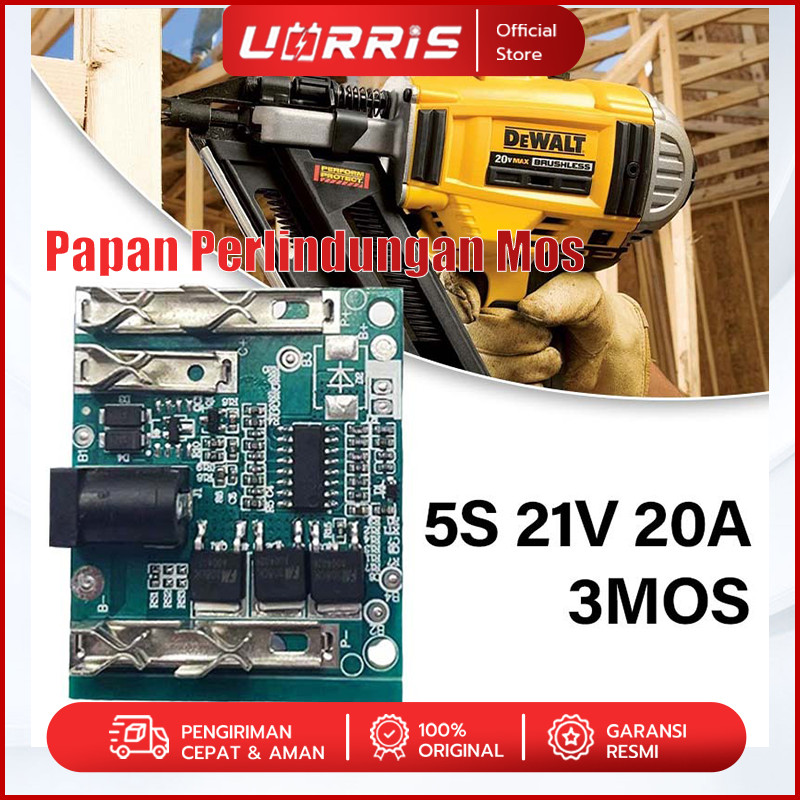 Modul Bms 5s Papan Perlindungan Baterai Board 21V 20A / Pelindung Circuit Board Baterai Lithium