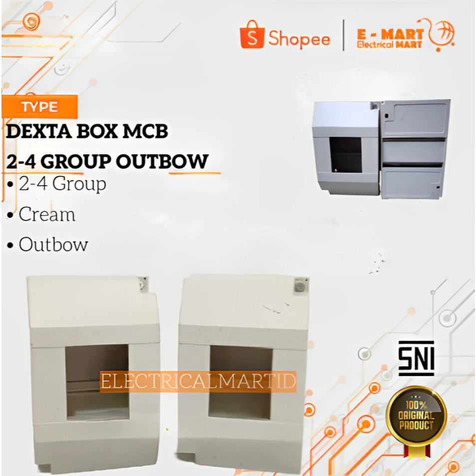 Promo Dexta OB Box MCB 2 - 4 Group / Rumah MCB Listrik 4 Grup