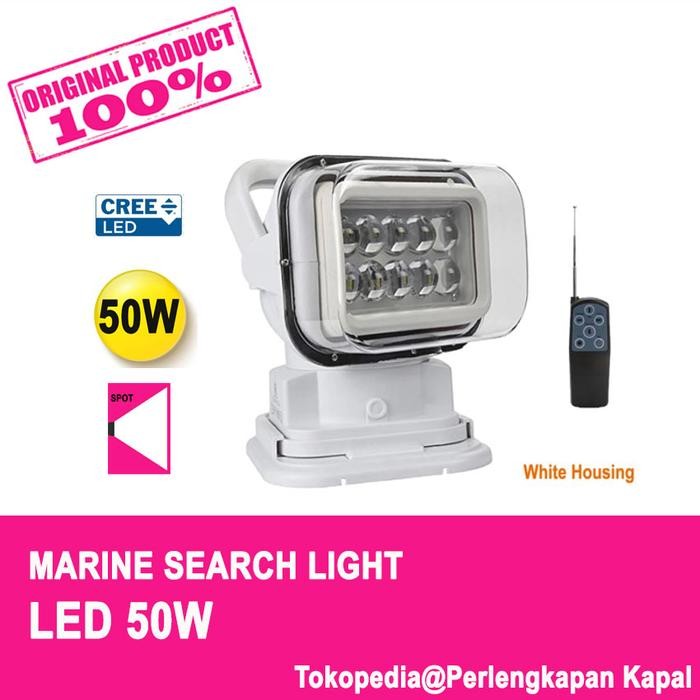 Lampu Sorot Remote LED 50W /Search Light LED 50 W with wireless remote - casing hitam  PROMO !