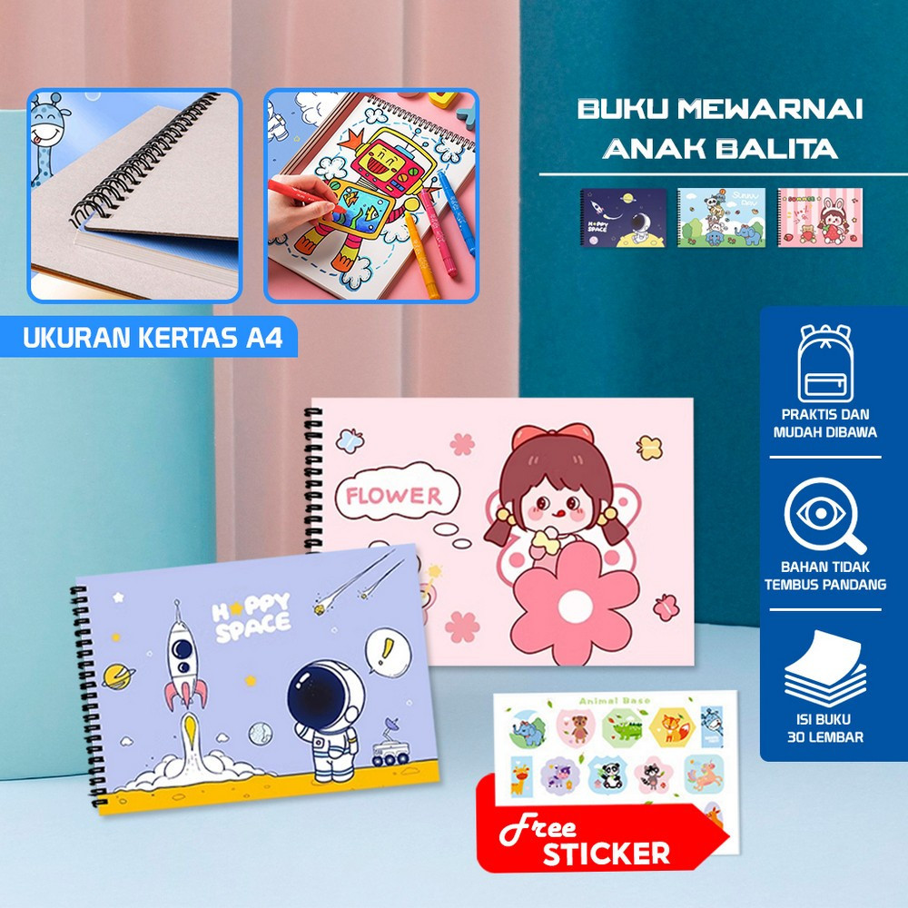 

[GDR] Buku Gambar A4 30 Lembar Drawing Book Buku Mewarnai Anak Balita Painting Book / Buku Menggambar Buku Sketsa Gambar Lukis Stockami A62
