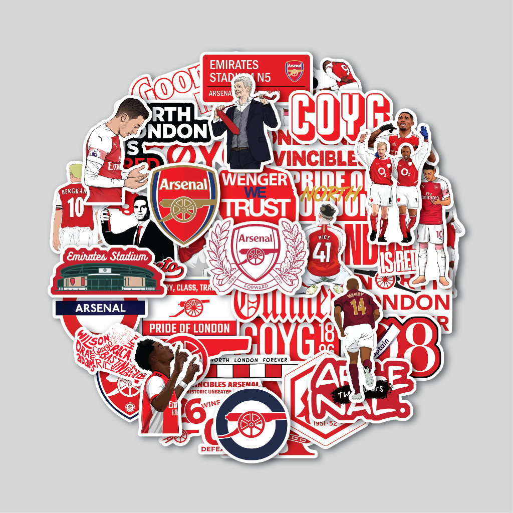 

STICKER PACK ARSENAL | STICKER TUMBLER | STIKER LAPTOP KOPER HELM