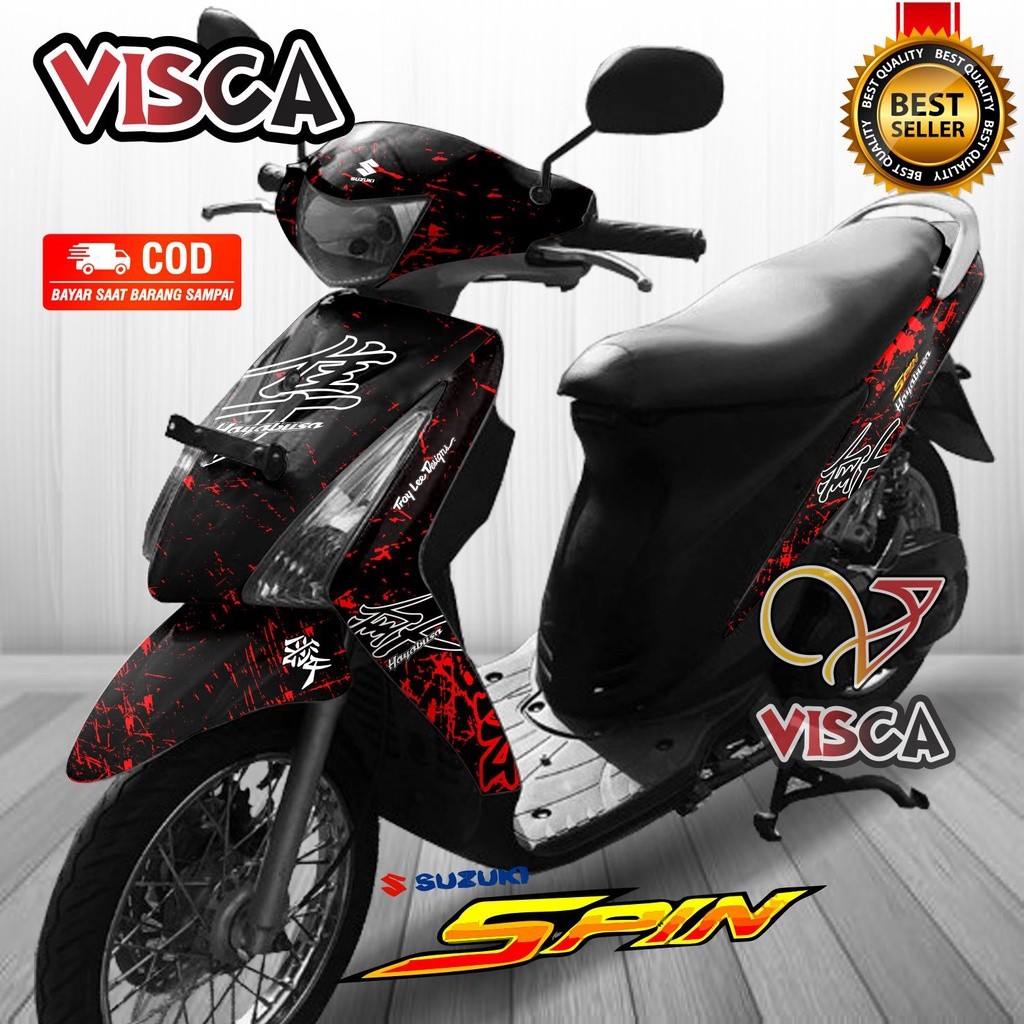 AXANSHOP Decal Spin 125 Full Body Stiker Spin 125 Full Body Stiker Motor Suzuki Spin 125 Full Body D