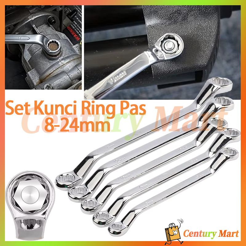 CM Set Kunci Ring Pas 8-24mm /Kunci Ring set lengkap/Kunci Ring lengkap