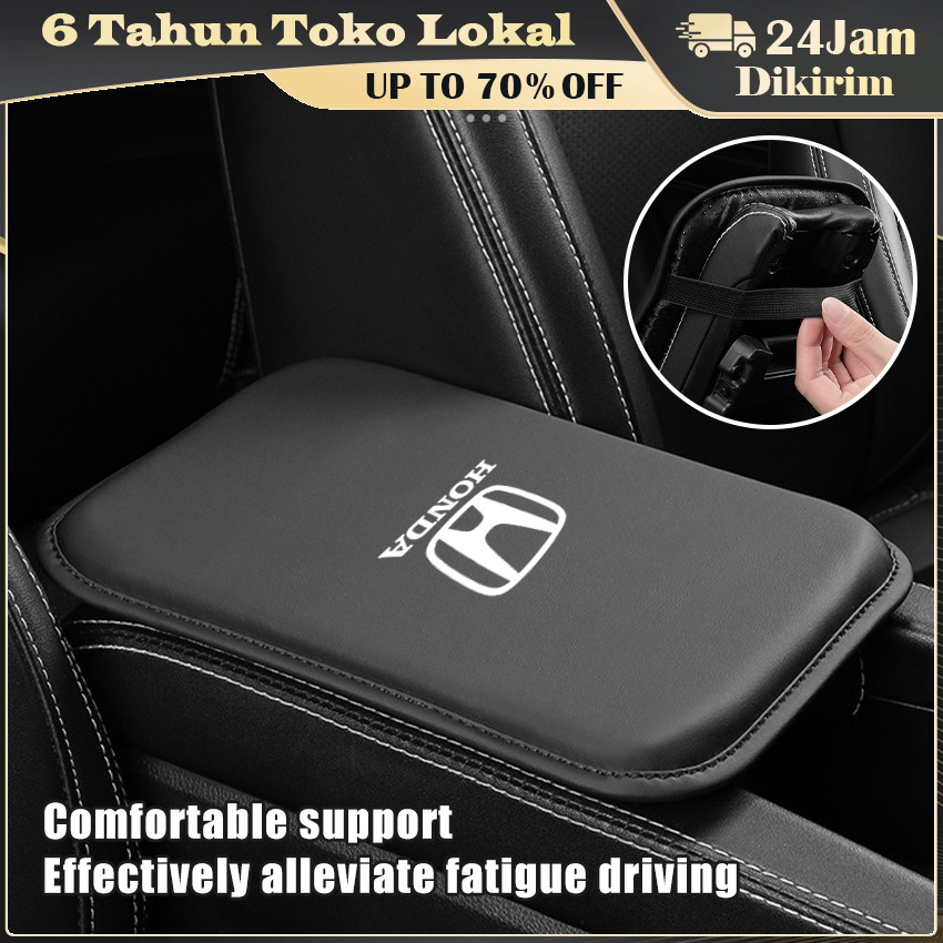 Car Armrest Pad Kulit Universal Honda / Cover Konsol Tengah / Car Armrest Box Pad Leather