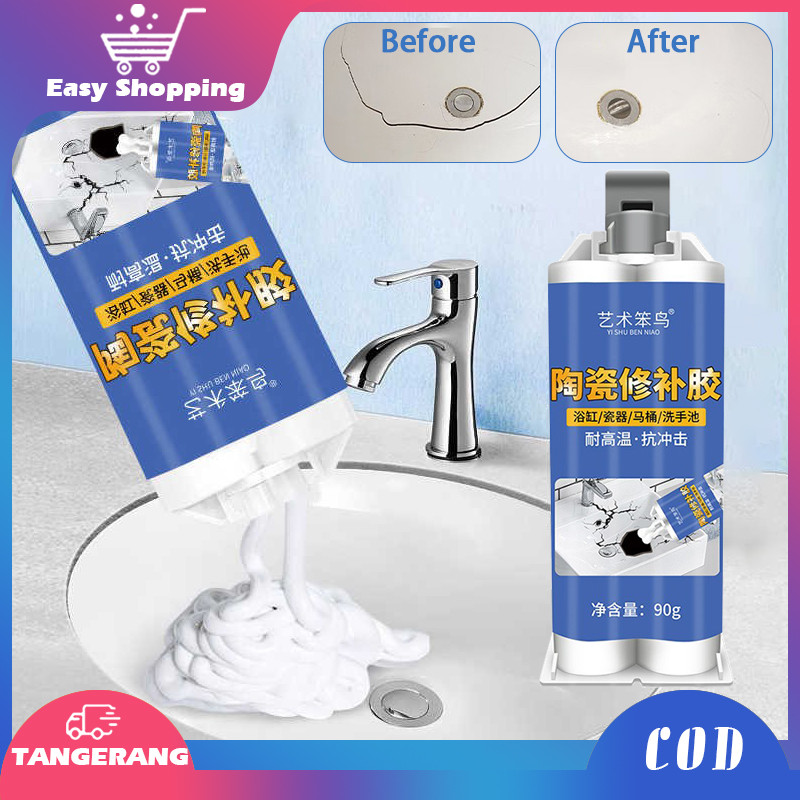 Tile Repair Keramik AB Lem 90g Pasta Penambal Ubin Keramik Lem Keramik Pecah