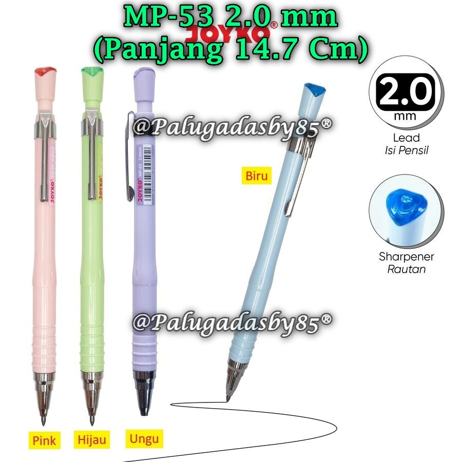 

(1 Biji) Pensil Mekanik JOYKO MP-53 2.0 mm / Mechanical Pencil Joyko MP-53 2.0 mm (1 Biji)