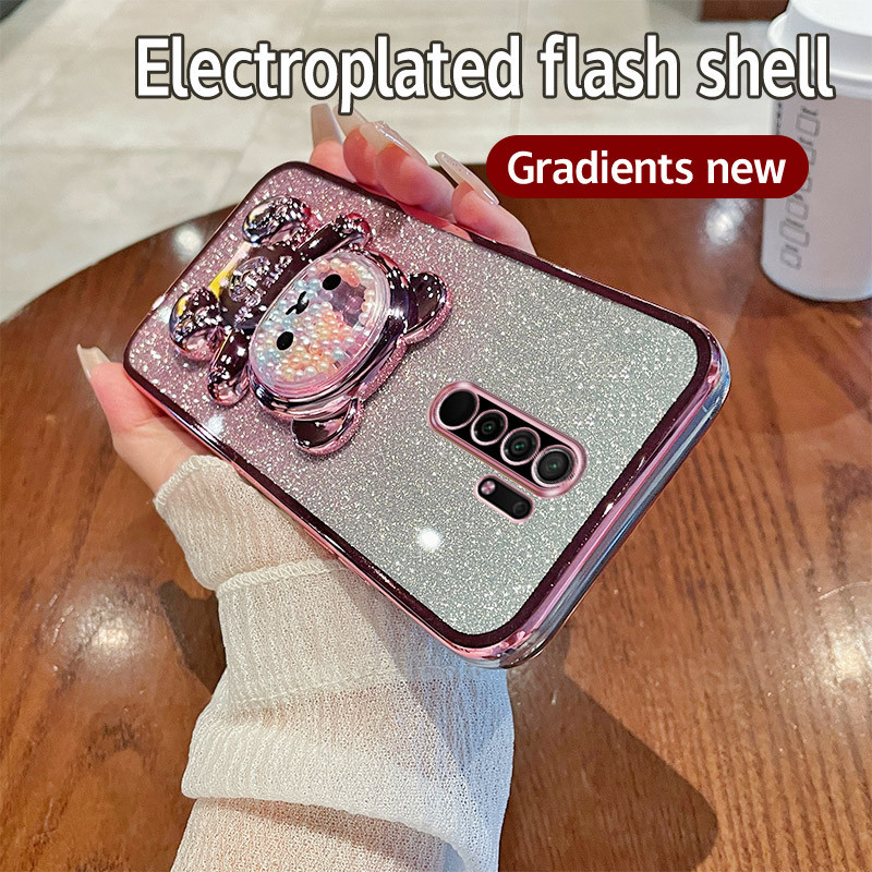 Soft Casing Redmi 9 case Silikon Untuk Xiaomi Redmi9 case berkilau Berlapis Kesing HP Phone Cover Be