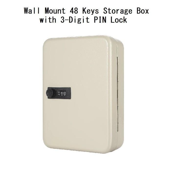 

Wall Mount Safe Cabinet Box Code Lock for 48 Keys - Kotak Tempat Kunci