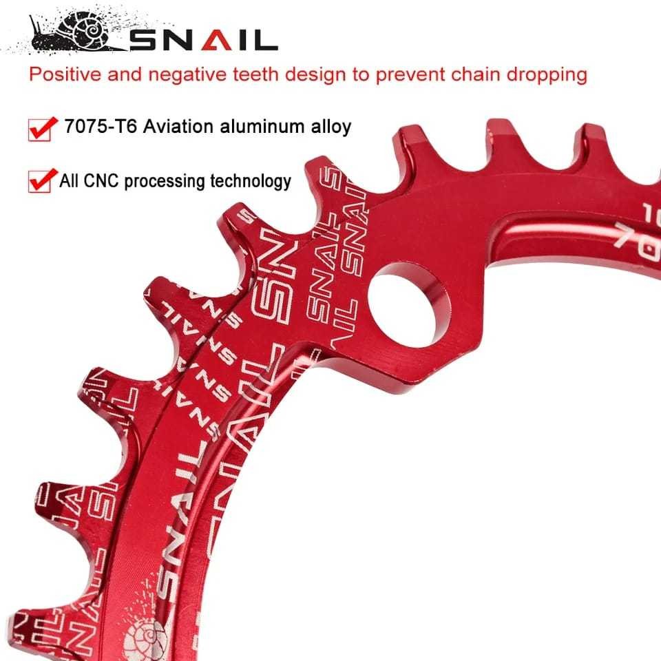 Chainring Snail 32T 34T 36T 38T BCD 104 104BCD Narrow Wide Single Chainring Sepeda MTB 1X 9 10 11 Sp