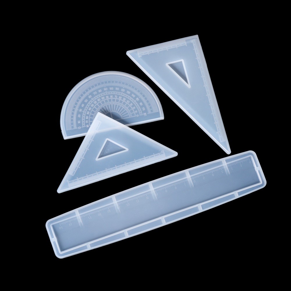 

Protractor Triangle Ruler Silicone Mold Right Angle Ruler Epoxy Resin Casting Molds For DIY Craft Stationery Making Tools