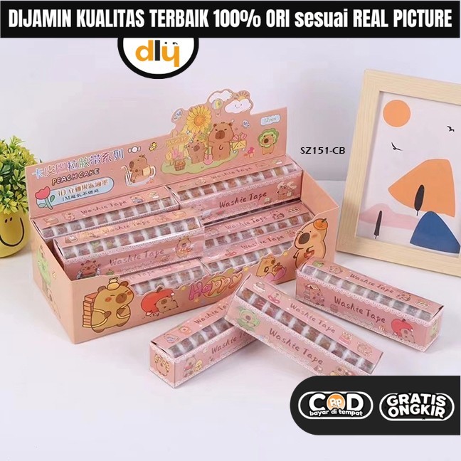 

DLY Mainan Sticker Tape Selotip Roll Kuromi Capybara DIY Kreatifitas Anak Perempuan 4 5 6 7 Thn