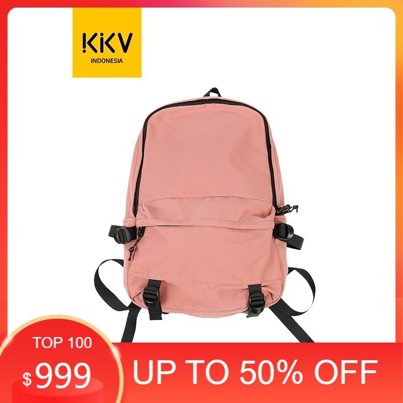 sale Backpack Ransel Canvas Tas Punggung Basic Polos Warna Solid Color Basic Backpack Canvas Bag