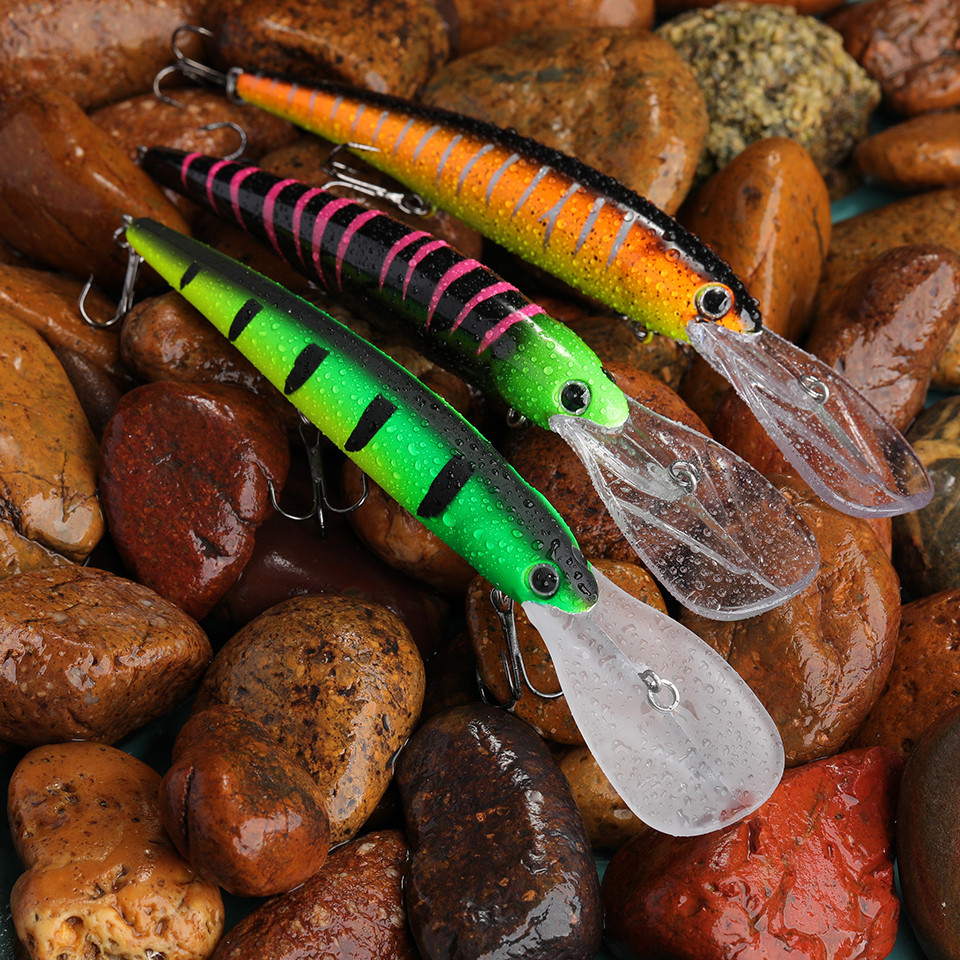 1PCS 120mm/20g Floating Minnow Lure Trolling Wobbler Crankbait Bandit Saltwater Minnow Bass Pike Bai