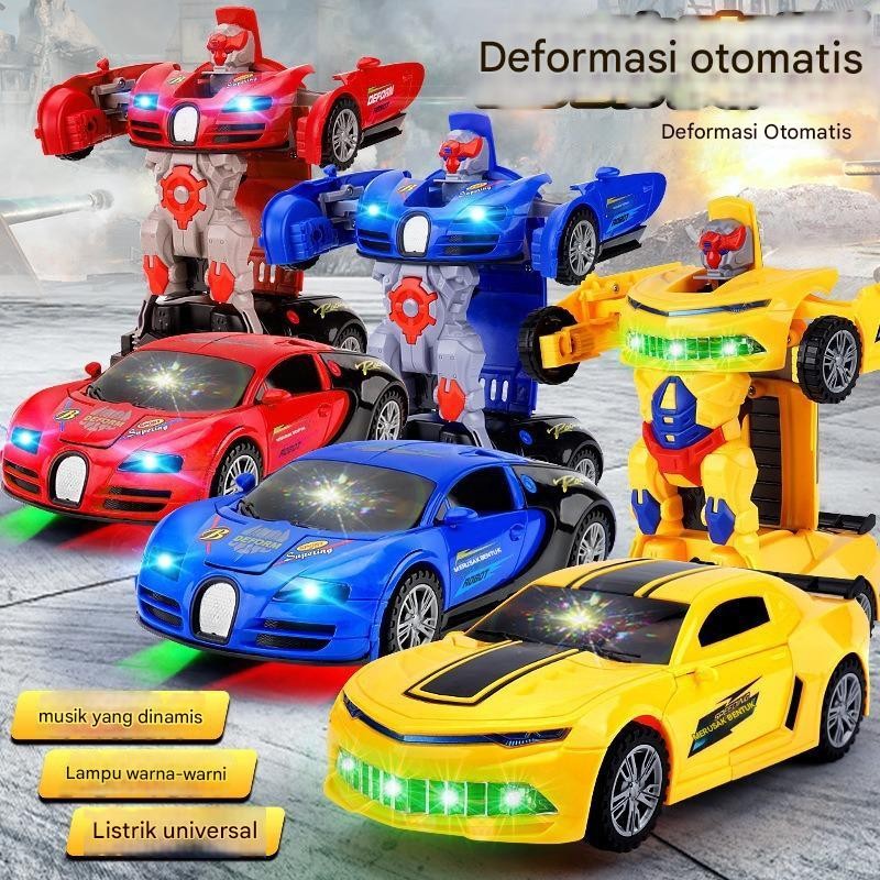 Robot Listrik Mobil Akrobat Listrik Otomatis Robot Deformasi Lampu Musik Universal Mengemudi Listrik