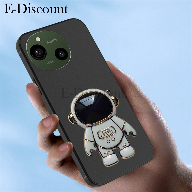 For Sharp Aquos R8 S Pro R9 R10 Pro Sense9 Phone Case Fashionable Cartoon Astronaut Stand Shockproof