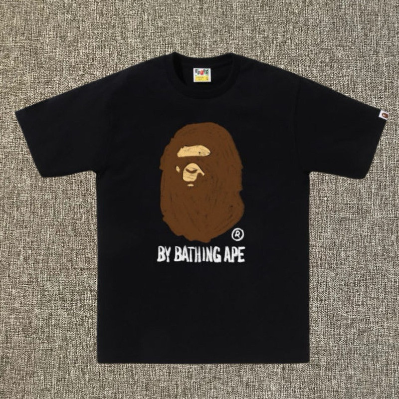 Kaos Oversize Bape Hand Draw Side Big Ape Head Tee Black Original / Baju Kaos Bape Authentic