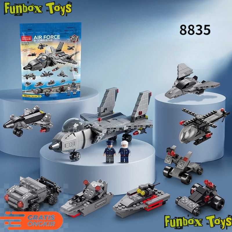 LELE BROTHER Mainan Pesawat Jet Tempur Lego 510 Blocks - 8835