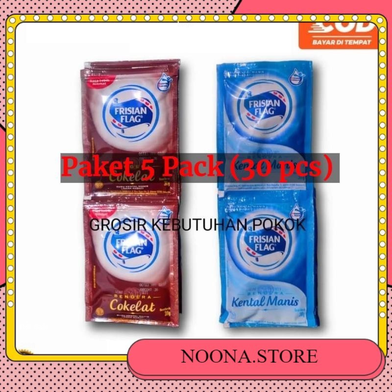 

30pcs Frisian Flag sachet 38gr isi (5X6pcs)