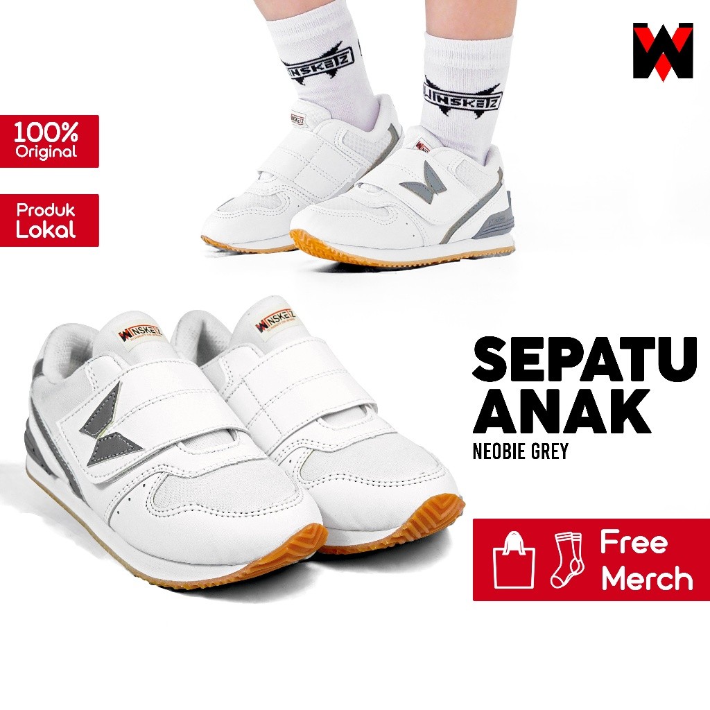 KBX43 Winsketz - Sepatu Anak Sneakers Laki Laki Perempuan Unisex Olahraga Running Sekolah NB Neobie 
