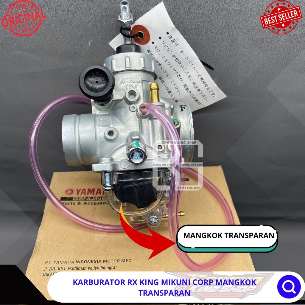 KARBURATOR RX KING MIKUNI CORP MANGKOK TRANSPARAN